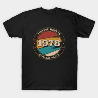 Vintage, Made in 1978 Retro Badge T-Shirt